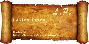Lapina Petra névjegykártya
